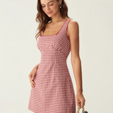 Lehké mini šaty s gingham vzorem Bergamo