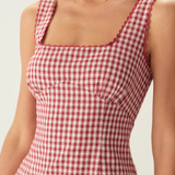 Lehké mini šaty s gingham vzorem Bergamo