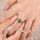 Sada prstenů Azelia Sapphire Crown | Zlatá