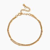 Beaded & Snake Chain Layered Bracelet