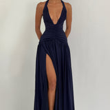 Šaty Kristína™ – Plynoucí elegance s halter výstřihem