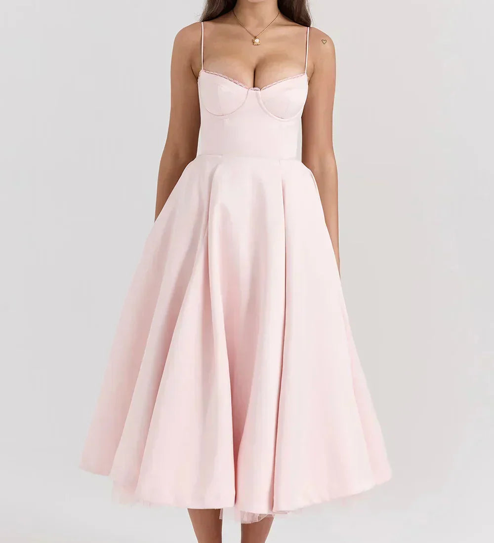 Arielle – Luxusní midi šaty pro elegantní okamžiky