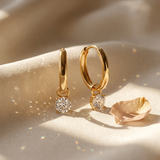 Náušnice Larmes de Lune Stone Hoop | Zlaté